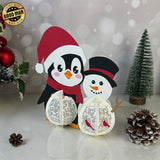 Penguin - 3D Christmas Lantern File - Cricut File 3 - LightBoxGoodMan