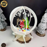 Christmas - 3D Christmas Pop-up Crystal Ball File - Cricut File 1 - LightBoxGoodMan