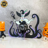 Ursula - Halloween Themed 3D Lantern File - Cricut File 1 - LightBoxGoodMan