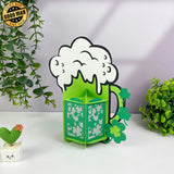 Lucky Beer -  St. Patrick's Day Themed 3D Lantern File - Cricut File 1 - LightBoxGoodMan