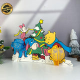 Xmas - Winnie The Pooh Themed 3D Christmas Lantern File - Cricut File 1 - LightBoxGoodMan