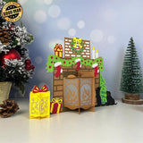 Fireplace - 3D Christmas Lantern File - Cricut File 1 - LightBoxGoodMan