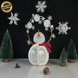 Snowman - 3D Christmas Lantern File  - Cricut File 1 - LightBoxGoodMan