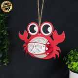 Crab - 3D Crab Lantern File - 5.6x8" - Cricut File - LightBoxGoodMan