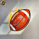 Rugby - 3D Rugby Lantern File - Cricut File 1 - LightBoxGoodMan