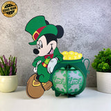 Patrick Day Mouse - St. Patrick's Day Themed 3D Lantern File - Cricut File 1 - LightBoxGoodMan