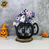 Ghost - 3D Kettle Papercut Lantern File - Cricut File 5 - LightBoxGoodMan