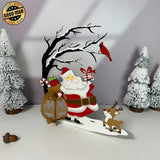 Happy Santa - 3D Christmas Lantern File - Cricut File 5 - LightBoxGoodMan