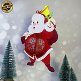 Santa - 3D Christmas Lantern File - Cricut File 1 - LightBoxGoodMan