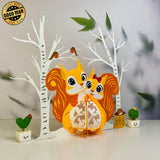 Squirrel Couple - 3D Love Lantern File - Cricut File - LightBoxGoodMan