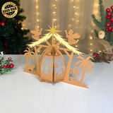 Nativity Scene - 3D Christmas Lantern File - Cricut File 1 - LightBoxGoodMan