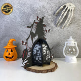 Witch And Broom - 3D Witch Lantern File - Cricut File 5 - LightBoxGoodMan