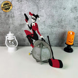 Harley Quinn - Halloween Themed 3D Lantern File - Cricut File 1 - LightBoxGoodMan