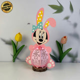 Minnie Easter - Easter Disney Mouse 3D Lantern File - Cricut File - LightBoxGoodMan