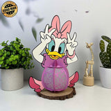 Daisy - Daisy Duck 3D Papercut Lantern File - Cricut File 1 - LightBoxGoodMan