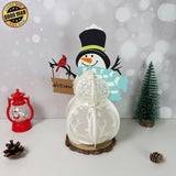 Snowman Xmas 3 - 3D Christmas Lantern File - Cricut File 2 - LightBoxGoodMan