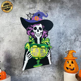 Witch And Poison - 3D Witch Lantern File - Cricut File 2 - LightBoxGoodMan