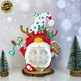 Gnome Xmas - 3D Christmas Lantern File - Cricut File 1 - LightBoxGoodMan