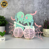 Skeletons Couple - 3D Love Lantern File - Cricut File 1 - LightBoxGoodMan