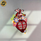 Heart Beat 2 - 3D Heart Lantern File - Cricut File 3 - LightBoxGoodMan