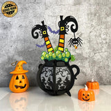 Witch's Cauldron - Halloween Themed 3D Lantern File - Cricut File 1 - LightBoxGoodMan