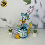 Donald Easter - Easter Donald Duck 3D Lantern File - Cricut File 1 - LightBoxGoodMan