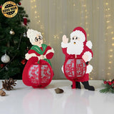 Santa Couple - 3D Christmas Lantern File - Cricut File 1 - LightBoxGoodMan