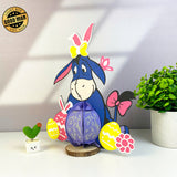 Easter Eeyore - Winnie The Pooh Themed Easter 3D Lantern File - Cricut File - LightBoxGoodMan