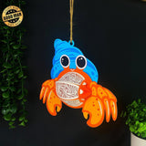 Hermit Crab - 3D Hermit Crab Lantern File - 9x8" - Cricut File - LightBoxGoodMan