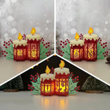 Pack 3 Candles Lantern - 3D Christmas Candles Lantern File - Cricut File 1 - LightBoxGoodMan