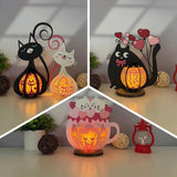 Pack 3 Different Cat Couple - 3D Love Lantern File - Cricut File - LightBoxGoodMan