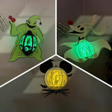 Pack 3 Different Lantern Patterns 6 - Halloween Themed 3D Lantern File - Cricut File - LightBoxGoodMan