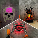 Pack 3 Different Lantern Patterns 9 - Halloween Themed 3D Lantern File - Cricut File - LightBoxGoodMan