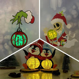 Pack 3 Different Xmas Lantern 1 - 3D Christmas Lantern File - Cricut File - LightBoxGoodMan