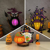 Pack 3 Different Lantern Patterns 13 - Halloween Themed 3D Lantern File - Cricut File - LightBoxGoodMan