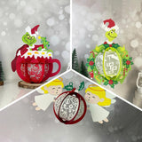 Pack 3 Different Xmas Lantern 9 - 3D Christmas Lantern File - Cricut File - LightBoxGoodMan