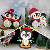 Pack 3 Different Penguin - 3D Christmas Lantern File - Cricut File - LightBoxGoodMan