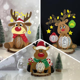 Pack 3 Different Reindeer - 3D Christmas Lantern File - Cricut File - LightBoxGoodMan