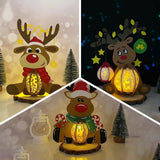 Pack 3 Different Reindeer - 3D Christmas Lantern File - Cricut File - LightBoxGoodMan