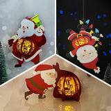 Pack 3 Different Santa - 3D Christmas Lantern File - Cricut File - LightBoxGoodMan