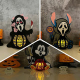 Pack 3 Different Ghostface - Halloween Themed 3D Lantern File - Cricut File - LightBoxGoodMan