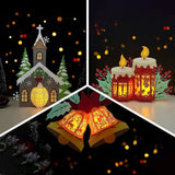 Pack 3 Different Xmas Lantern 11 - 3D Christmas Lantern File - Cricut File - LightBoxGoodMan