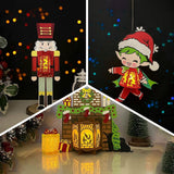 Pack 3 Different Xmas Lantern 15 - 3D Christmas Lantern File - Cricut File - LightBoxGoodMan