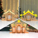 Pack 3 Nativity Scene Lantern - 3D Christmas Lantern File - Cricut File - LightBoxGoodMan