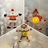 Pack 3 Different Xmas Hanging 1 - 3D Christmas Lantern File - Cricut File - LightBoxGoodMan