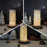 Pack 3 Xmas Cylinder Lantern - 3D Cylinder Papercut Lantern File - Cricut File 1 -  LightBoxGoodMan