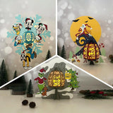 Pack 3 Different Xmas Lantern 19 - 3D Christmas Lantern File - Cricut File - LightBoxGoodMan