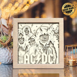 AC/DC – Paper Cut Light Box File - Cricut File - 20x20cm - LightBoxGoodMan - LightboxGoodman