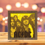 AC/DC - Paper Cutting Light Box - LightBoxGoodman - LightboxGoodman