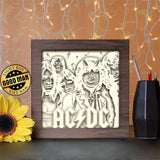 AC/DC - Paper Cutting Light Box - LightBoxGoodman - LightboxGoodman